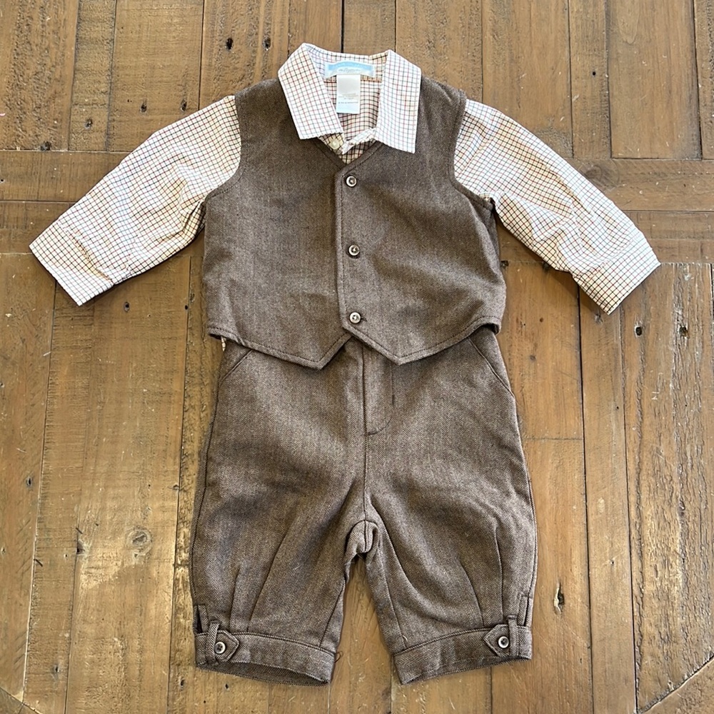 Janie and Jack Brown Kids Matching Set
